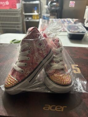 Converse Pink bling Toddler High-Top Sneakers